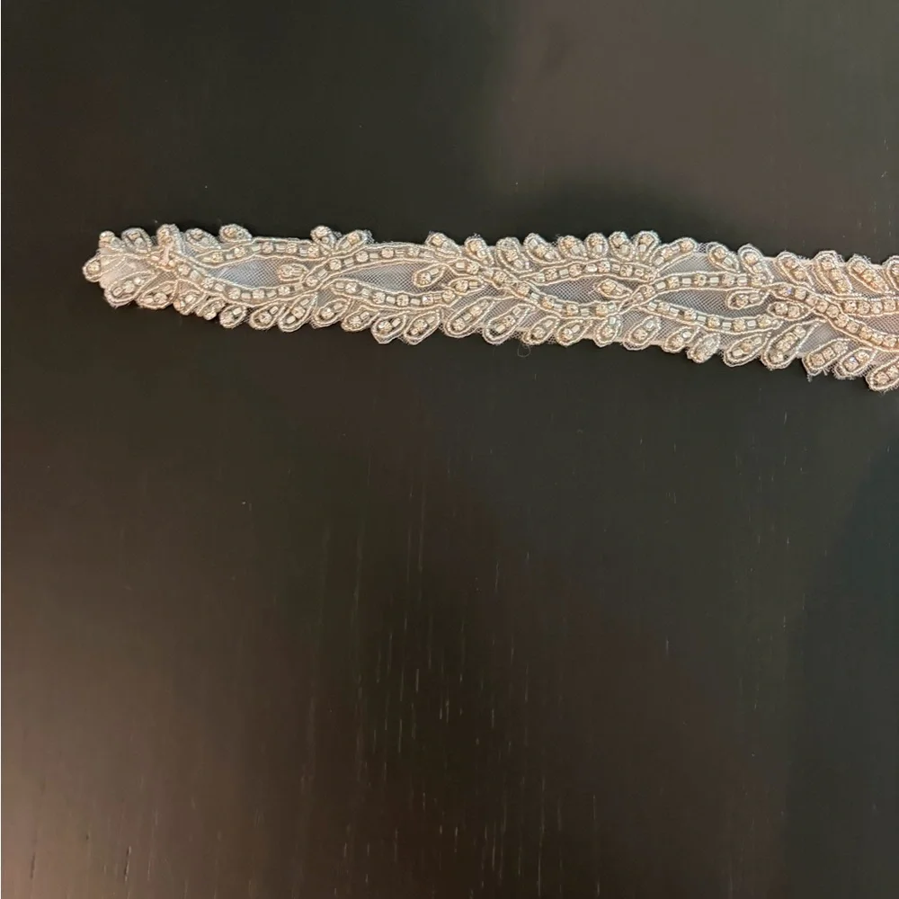 Beaded and crystal handmade belt for weddings or fancy occasion
